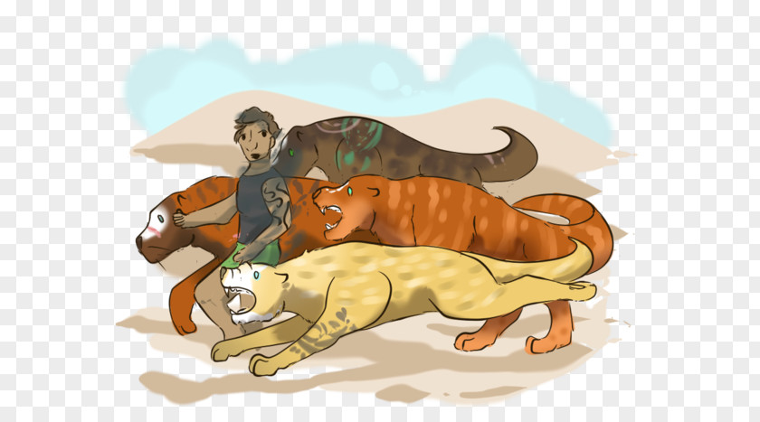 FAMILY RUNNING Lion Tiger Cat Clip Art PNG