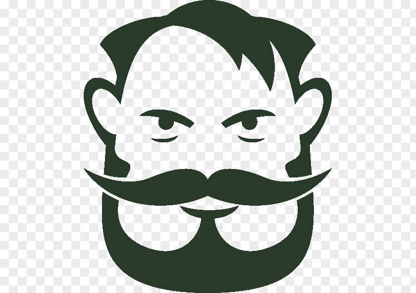 Moustache Man Camping Line Art Clip PNG