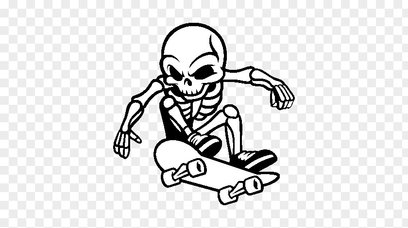 Skateboard Skateboarding Drawing Sports Skeleton PNG
