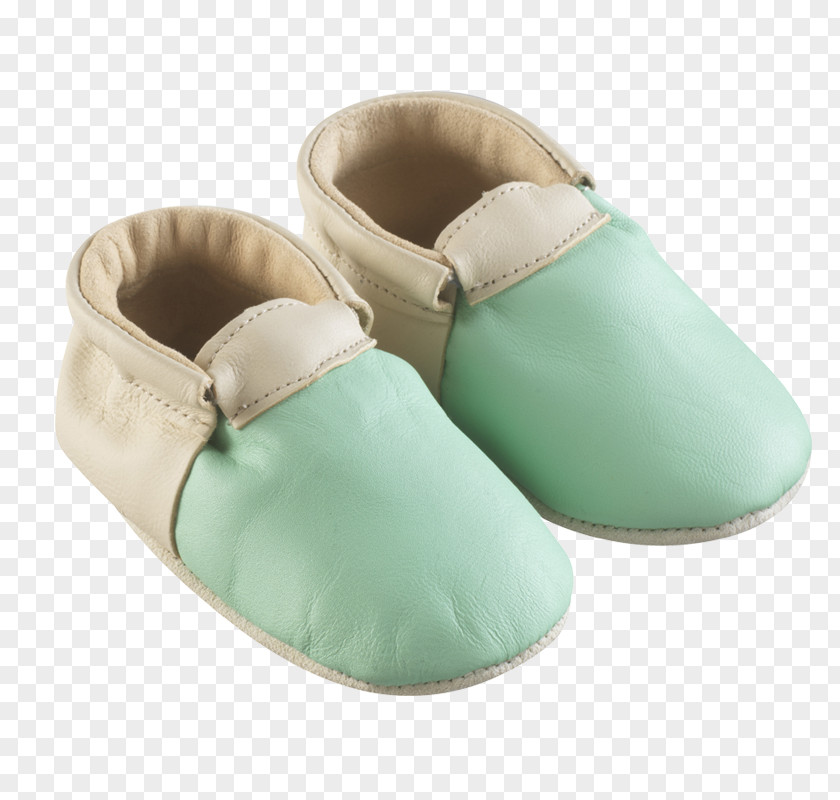 Slipper Shoe Vert D'eau Leather Green PNG