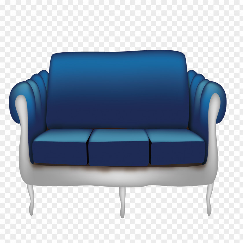 Beautiful Blue Sofa Cushions Bed Comfort Couch PNG