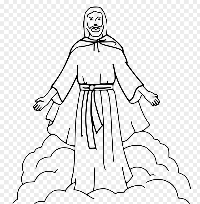 Book Coloring Depiction Of Jesus Bible Ascension PNG