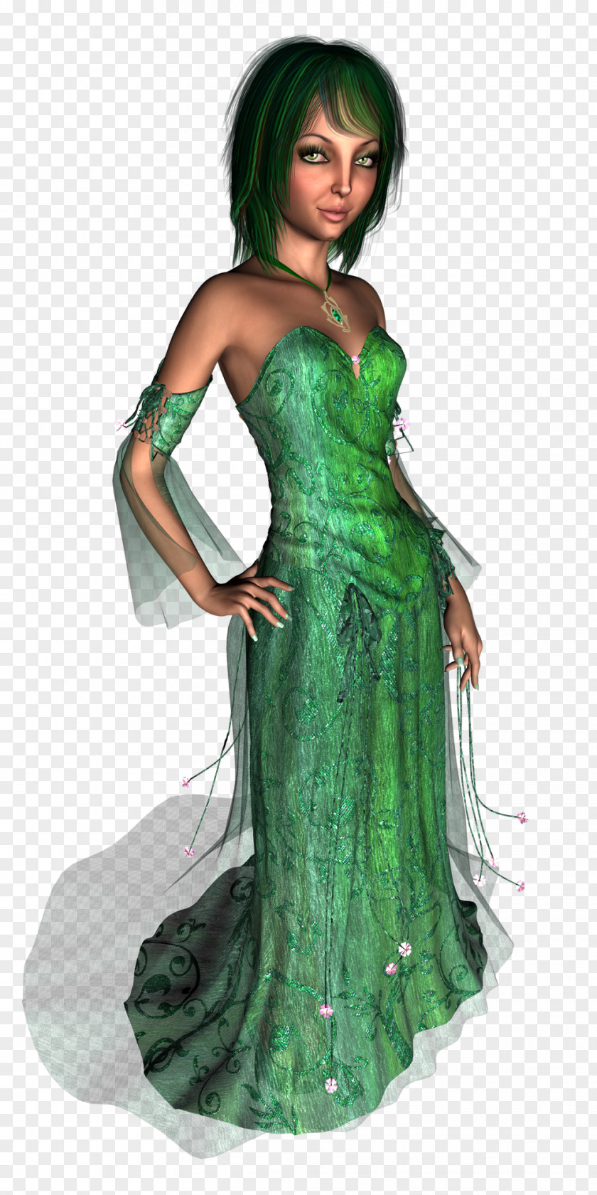 Morpheus Pills Gown Green Fashion Legendary Creature PNG