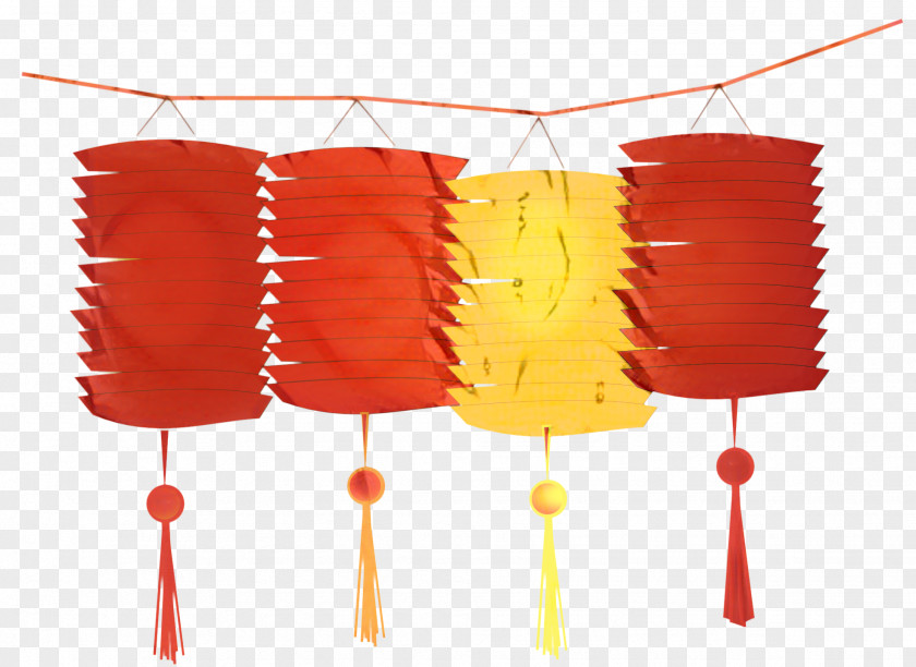 Orange New Year Chinese Lantern PNG