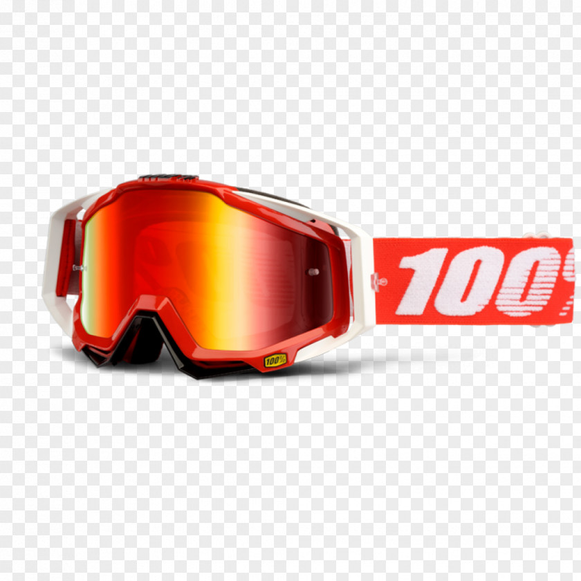 Red Flame Goggles Light Mirror Motocross PNG