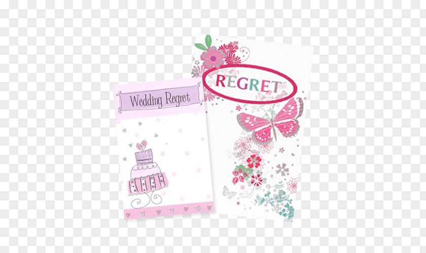 Regret Greeting & Note Cards Pink M Font PNG