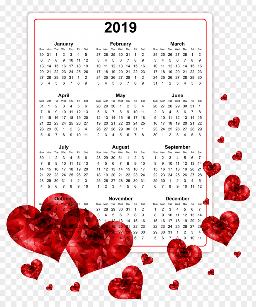 2019 Calendar Download Printable Calendars. PNG