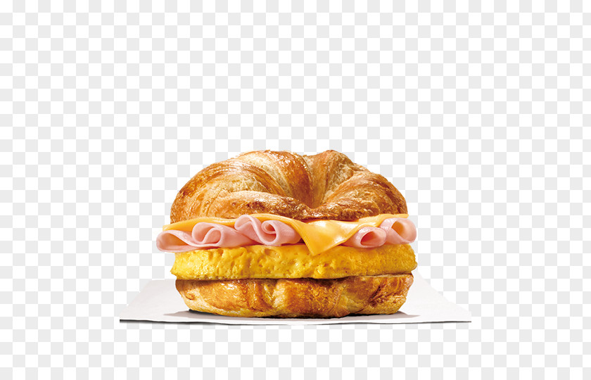 Breakfast Hamburger Croissant Bacon PNG