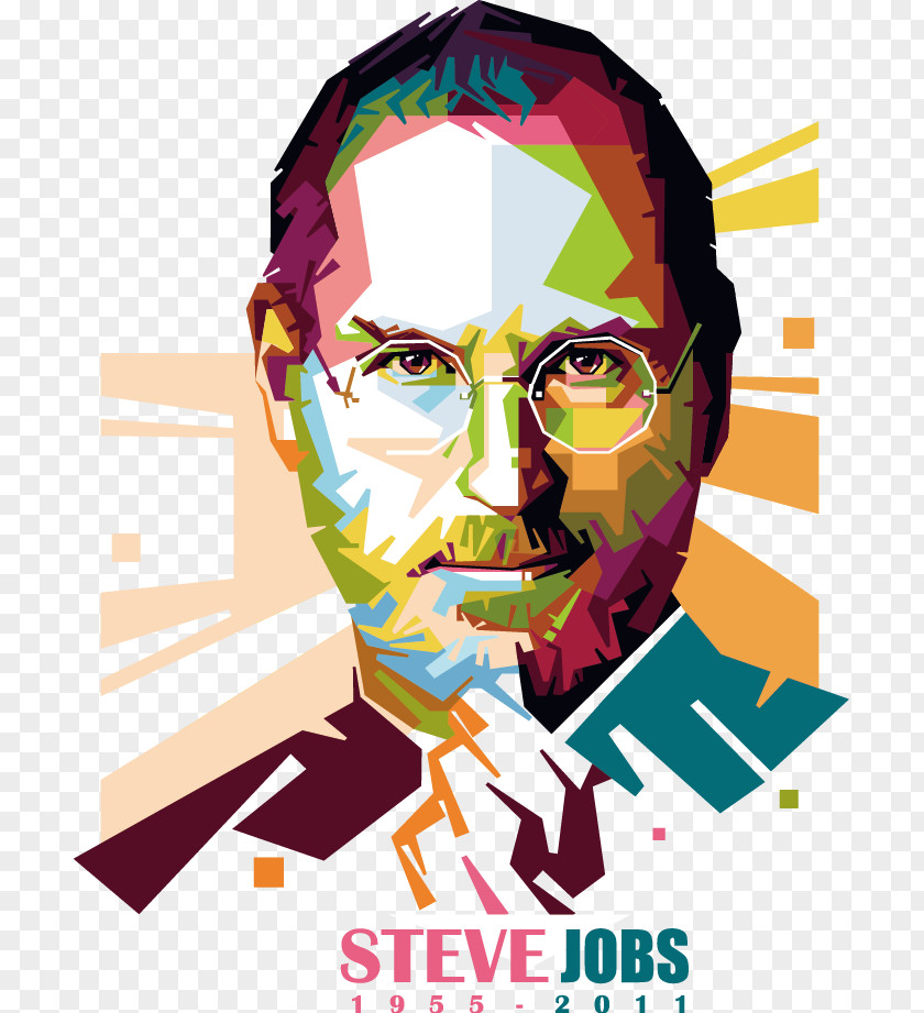 Jobs COLORFUL Avatar Steve Art Clip PNG
