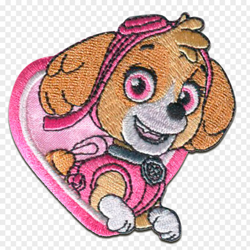 Paw Patrol PINK Embroidered Patch Iron-on Embroidery Appliqué Sewing PNG