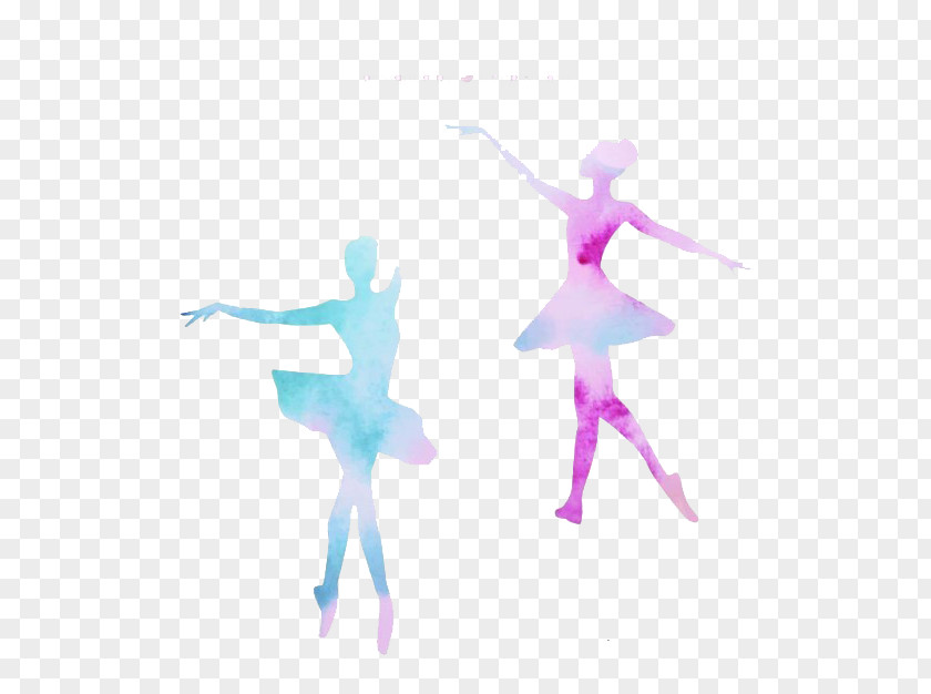 Silhouette Of Two Ballet Dancer PNG