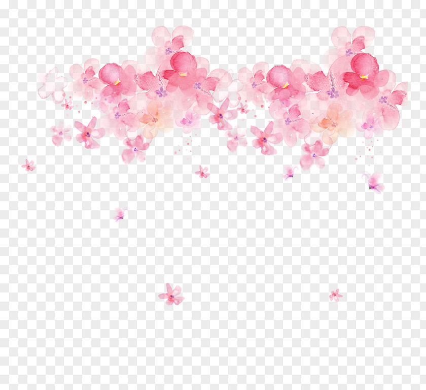 Flower Watercolor Painting Watercolour Flowers Garland PNG
