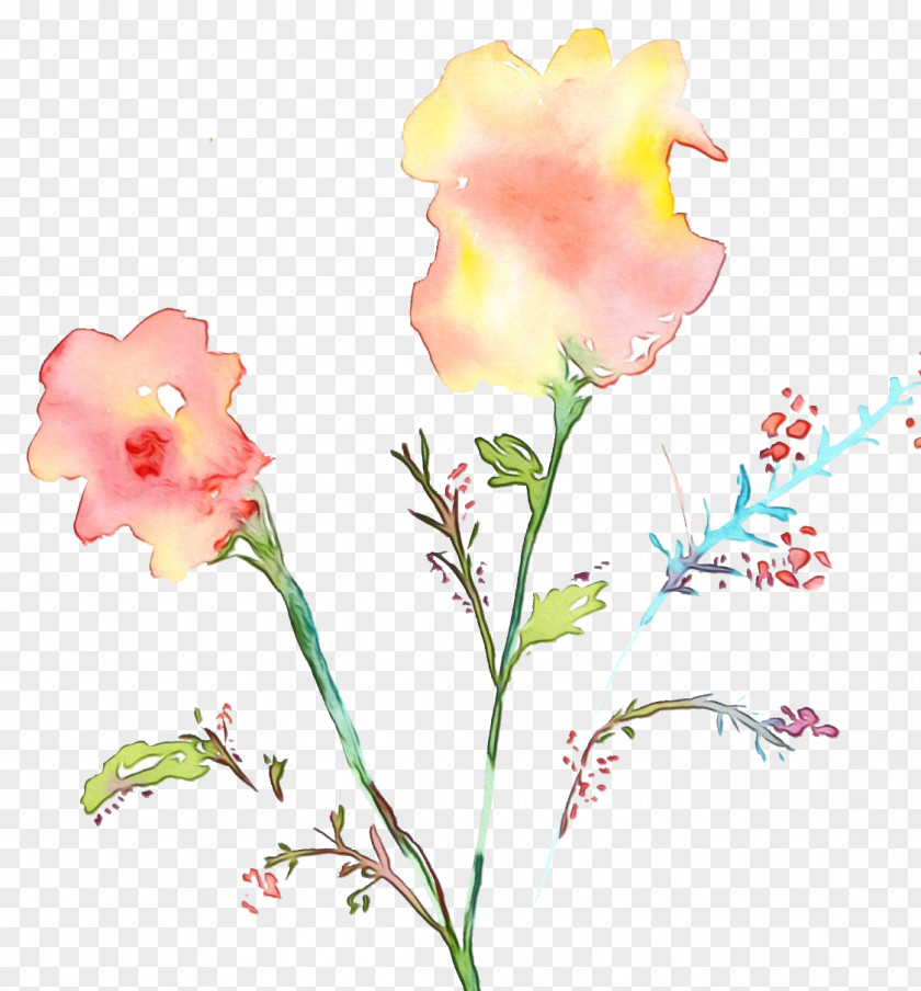 Snapdragon Pedicel Flower Pink Watercolor Paint Cut Flowers Flowering Plant PNG
