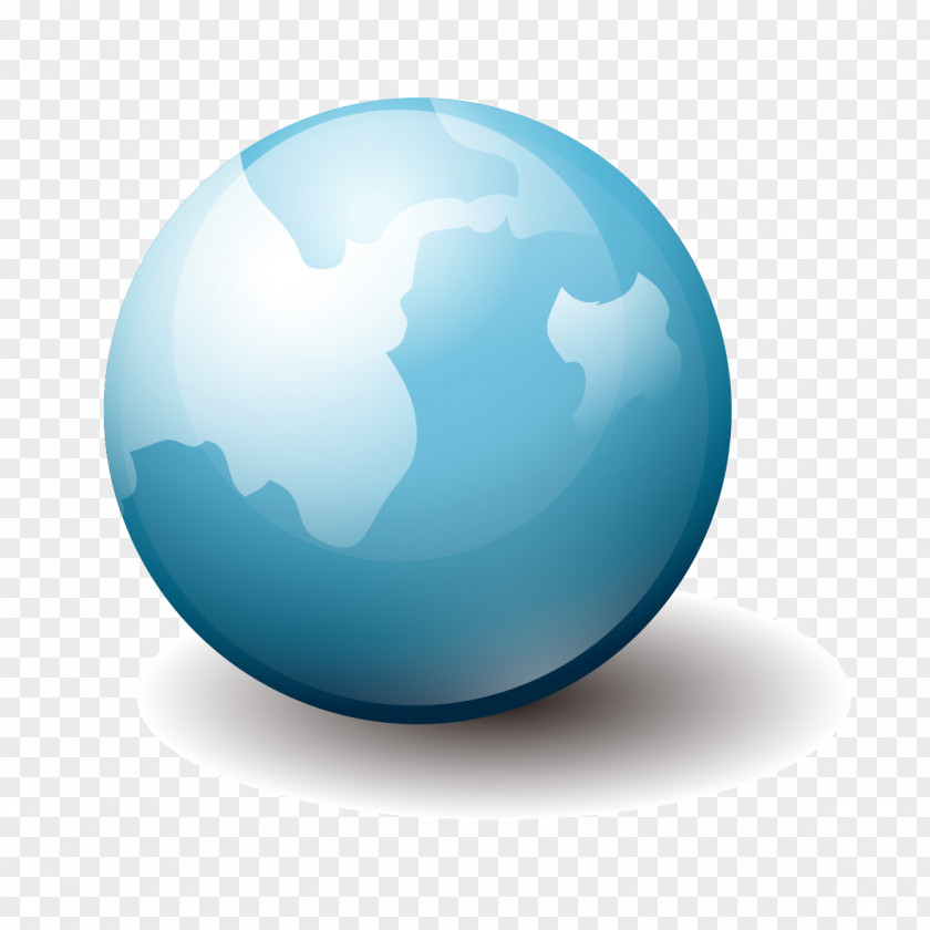 Light Blue Earth Model Globe Sphere Wallpaper PNG