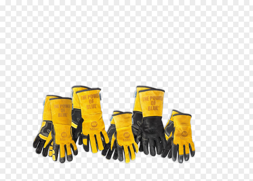 Electric Welding Yellow Product Design Polar Fleece Glove PNG