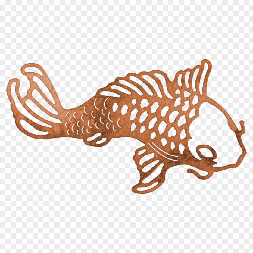 Koi Fish/ Butterfly Die Cutting Paper PNG