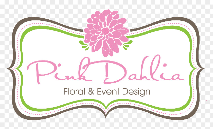 Logo Denville Pink Dahlia Floral & Event Design Vendor Brand PNG