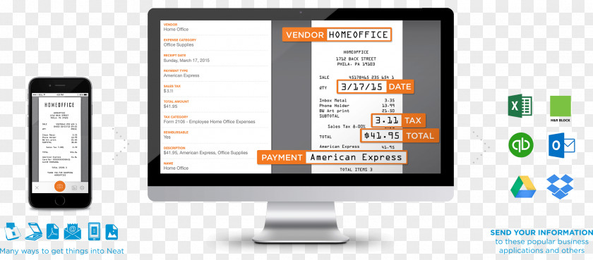 Neat Image Scanner Computer Software Receipt Expense Management Document PNG