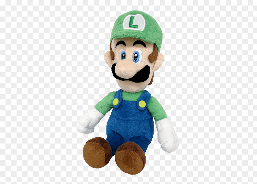 Plush Super Mario Bros. New Bros Luigi PNG