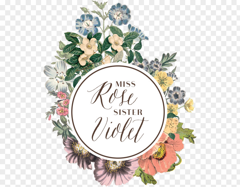 Violet Rose Floral Design Logo Woman Child PNG