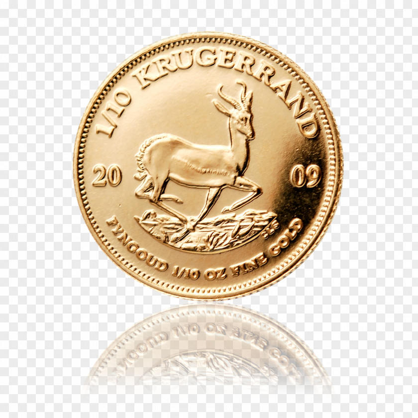 Coin Gold Krugerrand Canadian Maple Leaf PNG