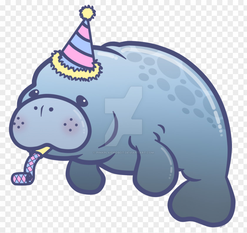 Sea Cows Indian Elephant Manatee Party! Baby Clip Art PNG
