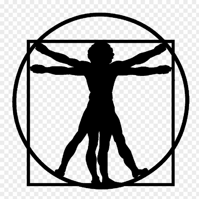 Silhouette Vitruvian Man The Creation Of Adam Drawing PNG