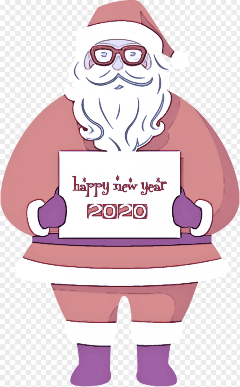 Happy New Year 2020 Santa PNG