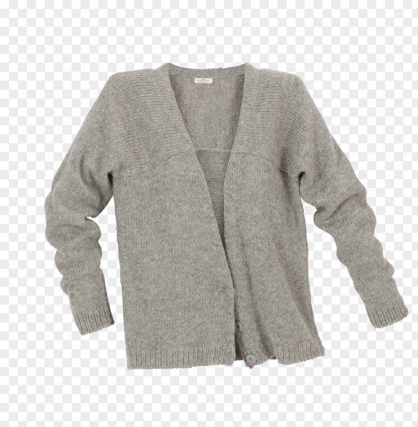 Jacket Cardigan Sleeve Wool Grey PNG
