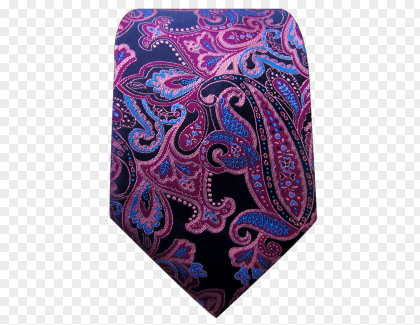 Purple Paisley Einstecktuch Silk Necktie Blue PNG