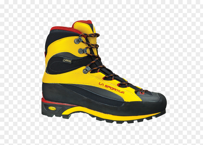 Black Yellow La Sportiva Gore-Tex Mountaineering Boot Hiking Trango Towers PNG