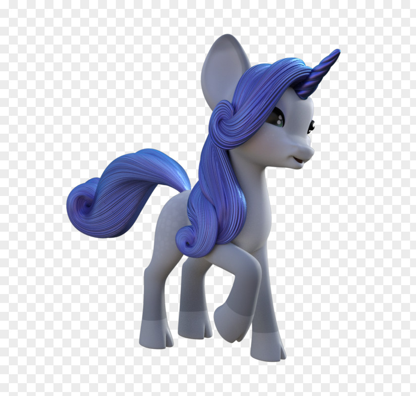 Cute Unicorn Blue Pony PNG