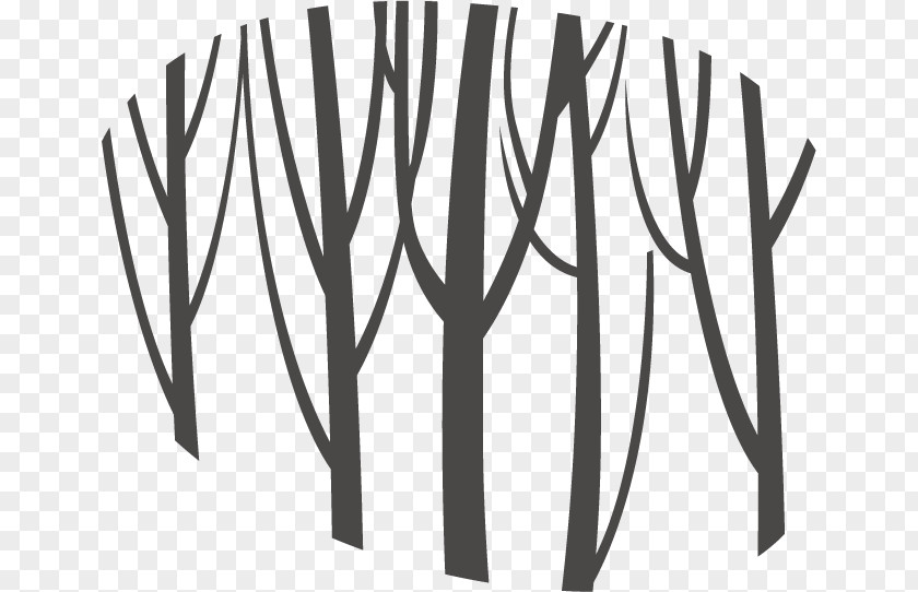 Forest Silhouette Trunk PNG