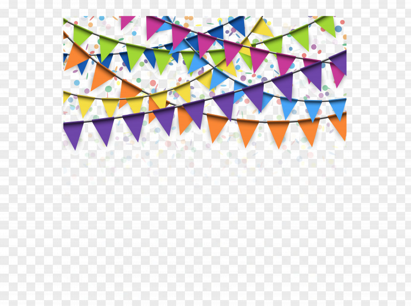 Vector Color Holiday Triangle Pull Flag Confetti Stock Photography Garland PNG