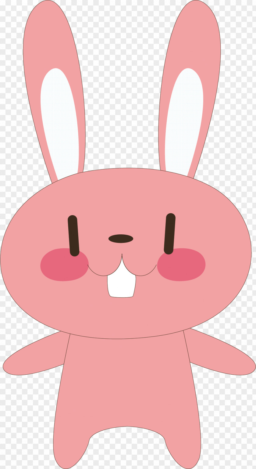 Vector Pink Rabbit Illustration PNG