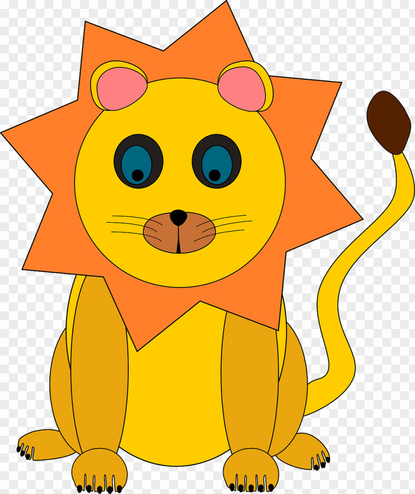 Yellow Cartoon Lion Lionhead Rabbit Cougar Clip Art PNG