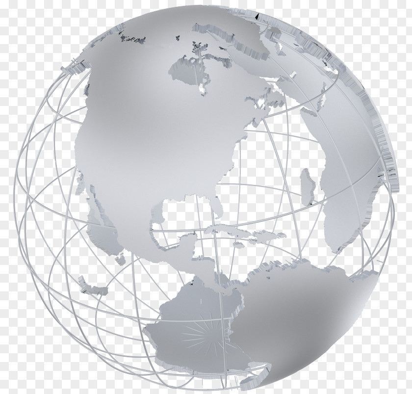 Globe World Metal Map PNG