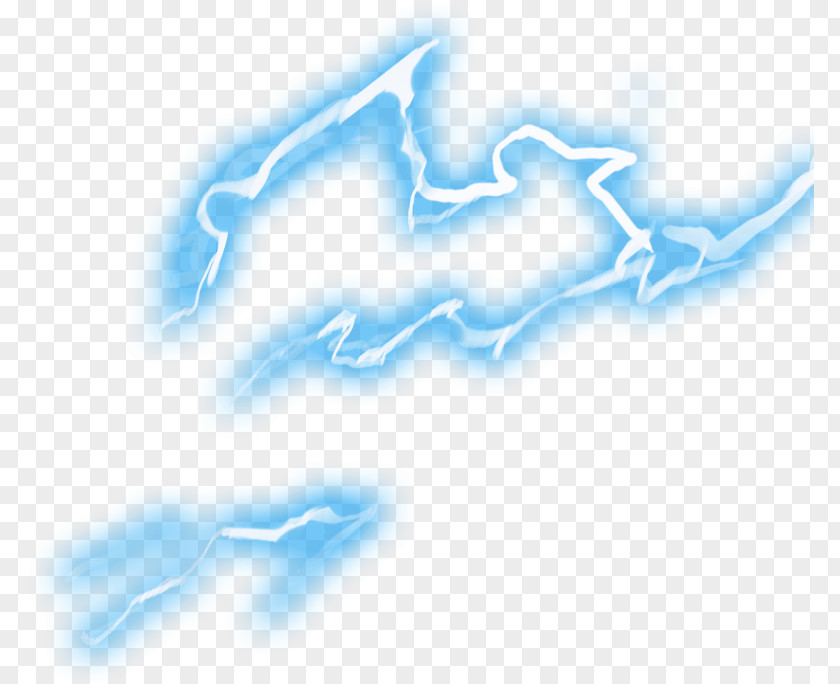 Blue Lightning Element Light Icon PNG