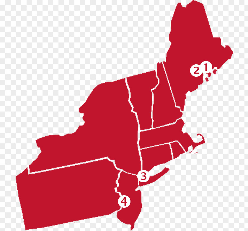New England Blank Map Northeast Region Hampshire Massachusetts Vermont Rhode Island Connecticut PNG