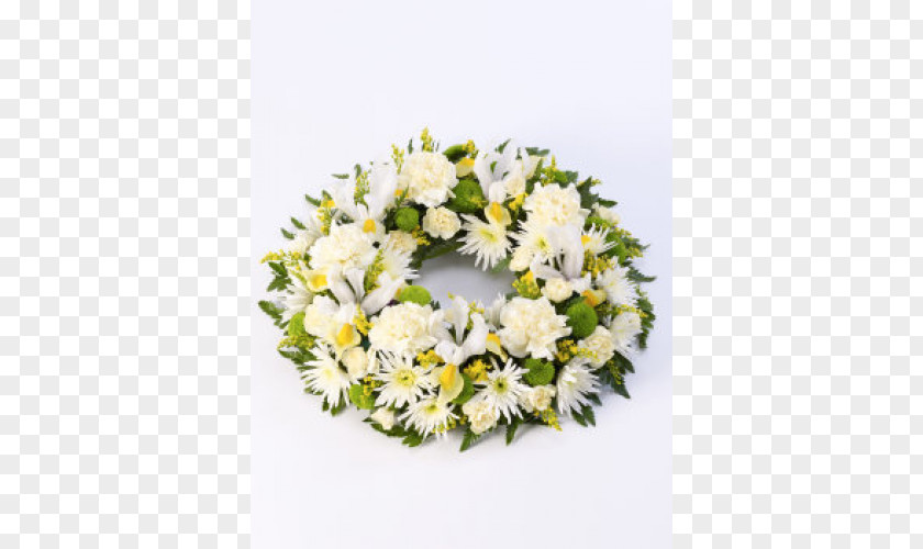Flower Floral Design Wreath Yellow Cut Flowers PNG