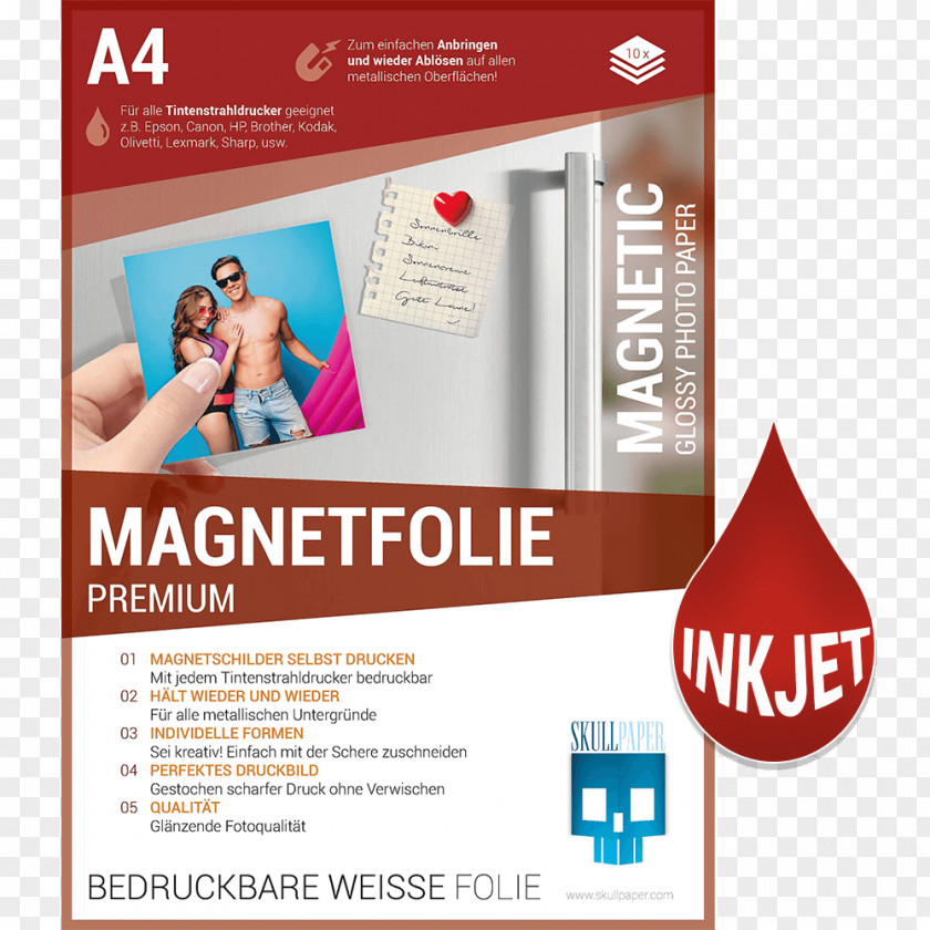 Magnet Paper Inkjet Printing Sticker 20 Feuilles A4 Magnétiques Adhesive PNG