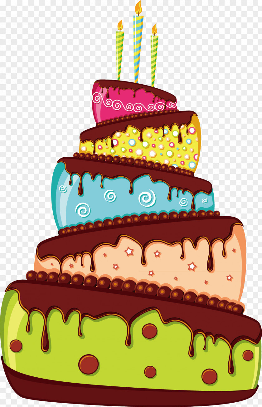 Happy Birthday Material Cake Greeting Card PNG