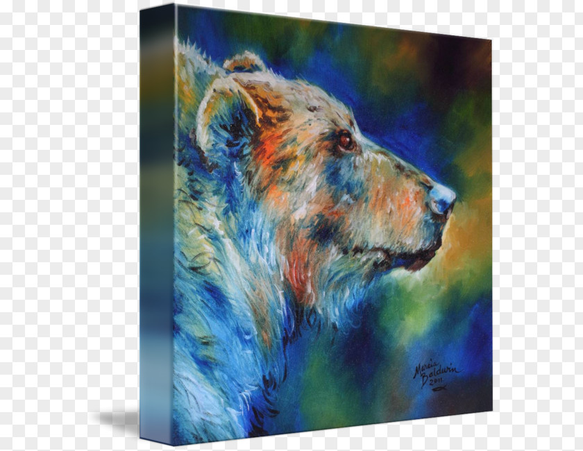 Abstract Animal Watercolor Painting Art Grizzly Bear PNG