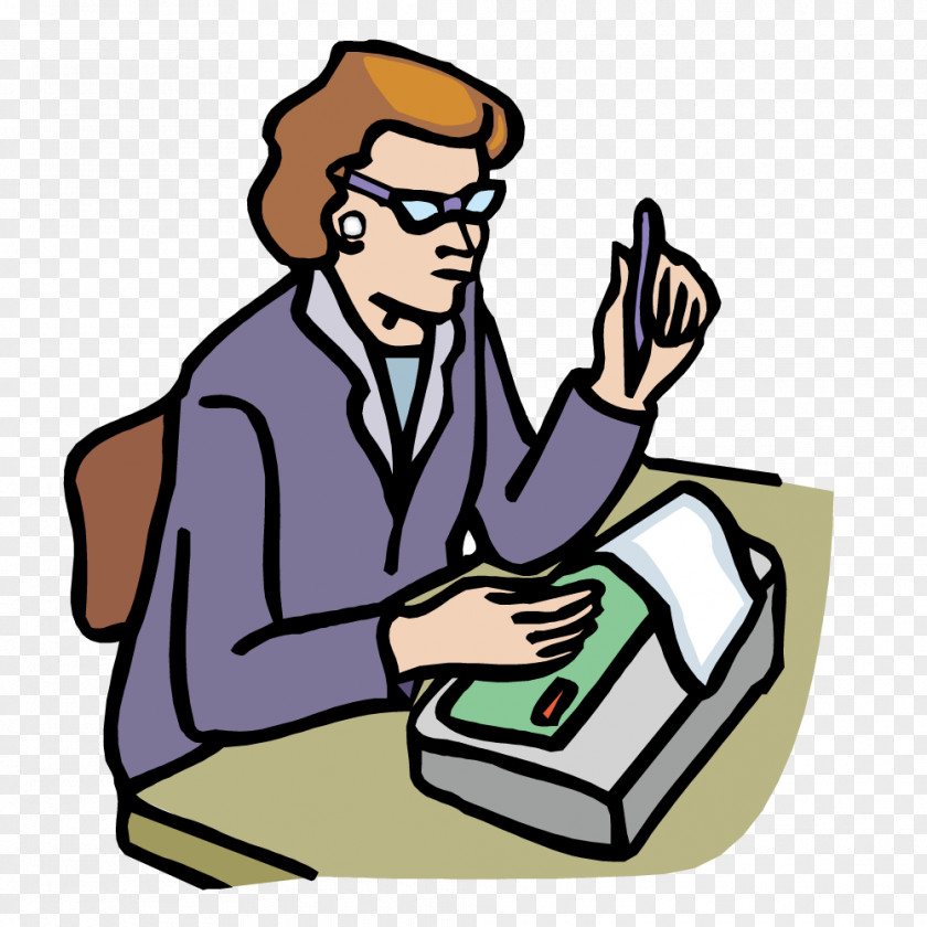 In The Men Front Of Printer Professional Dictionary Clip Art PNG