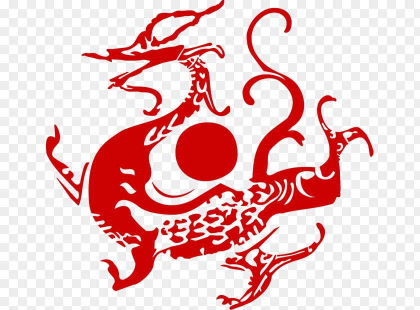 Retro Red Animal Seal Han Dynasty White Tiger Azure Dragon Four Symbols Vermilion Bird PNG