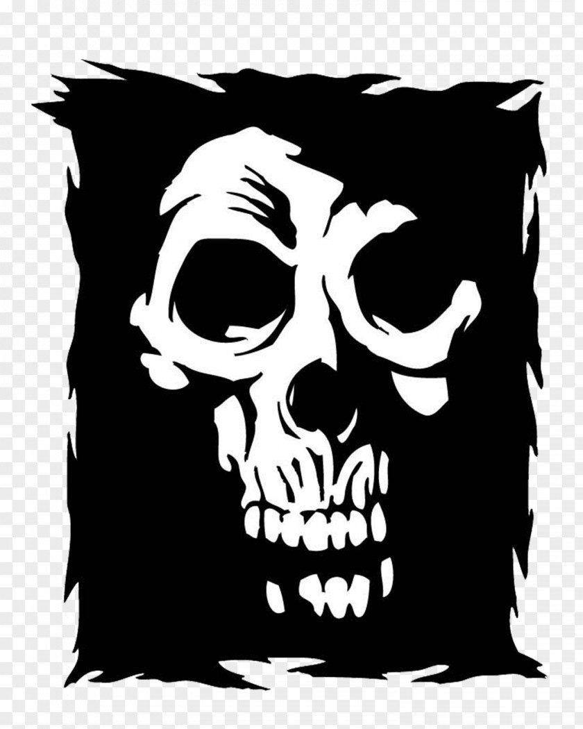 White Skull Black Frame U9ab7u9ac5 Logo PNG