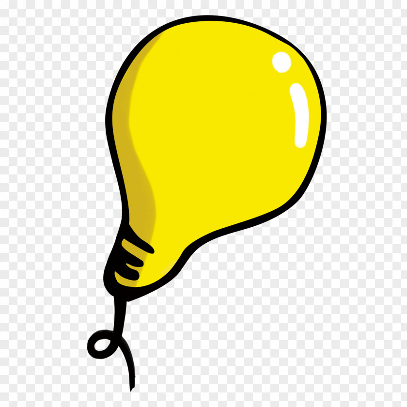 Yellow Cartoon Light Bulb Incandescent Clip Art PNG