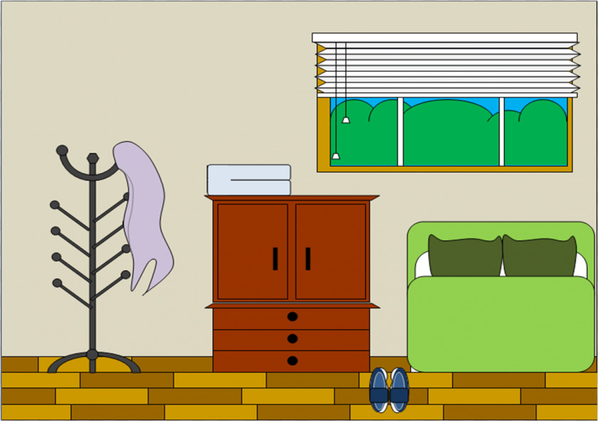Cartoon Messy Room Bedroom Living Clip Art PNG