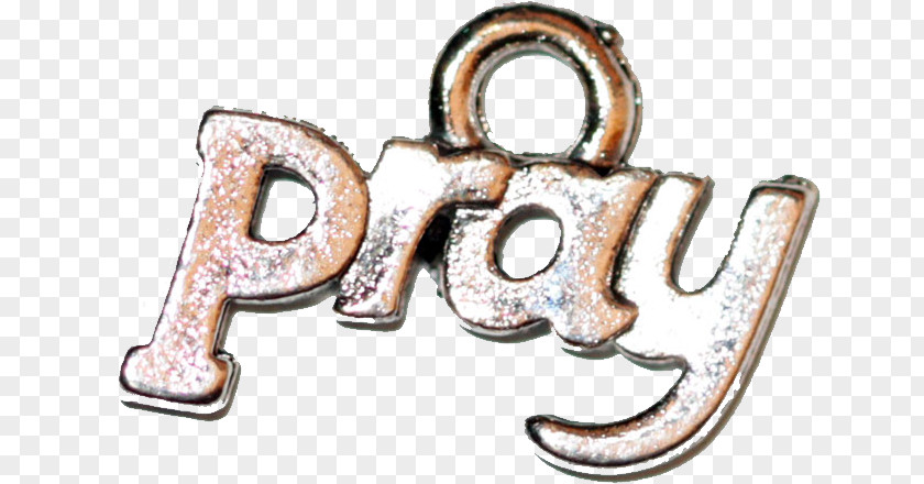 Lets Pray Metal Body Jewellery Font PNG