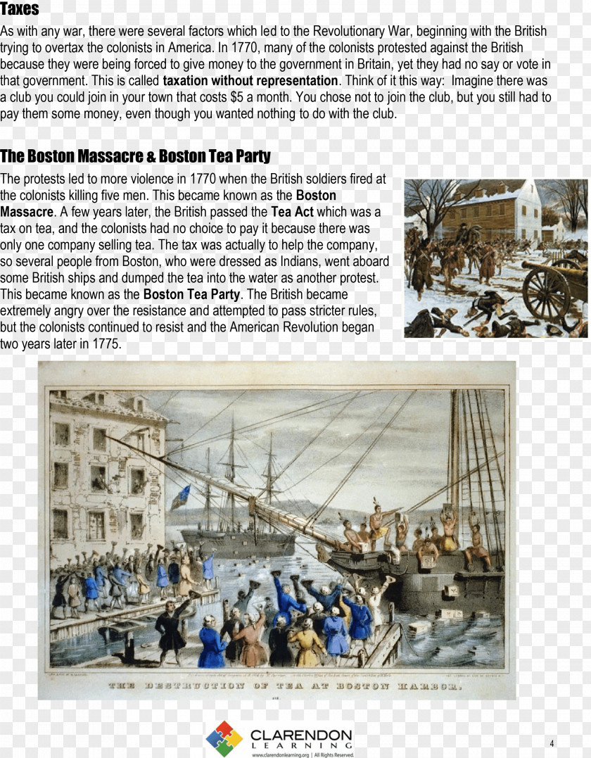 Tea Boston Party Harbor American Revolution PNG